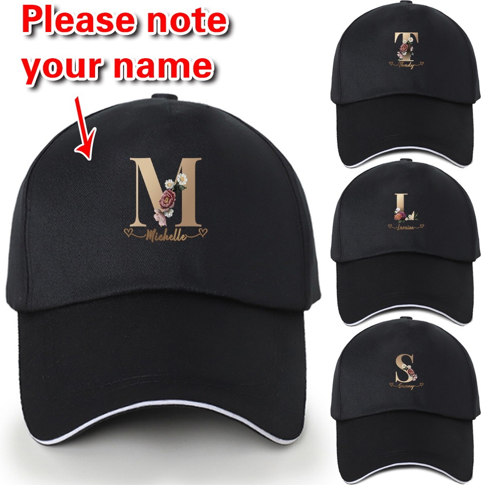 Customization nameหมวกเบสบอลผ้าฝ้ายที่ผู้ชายผู้หญิงหมวก Visors ป้องกันรังสียูวีหมวก Snapback สีดำเย็นปรับได้