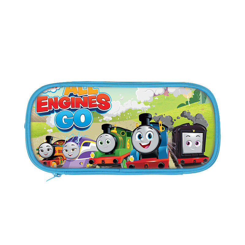 Thomas & Friends กล่องดินสอสองชั้นความจุขนาดใหญ่และกระเป๋าเครื่องเขียนผ้าใบทนทานสำหรับเด็ก