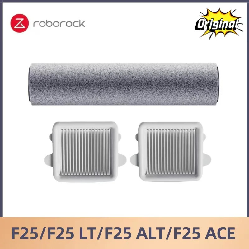 ลูกกลิ้งแปรงหลักฟิลเตอร์อุปกรณ์เสริมฟิลเตอร์ชิ้นส่วนอะไหล่สำหรับ Roborock F25 / F25 ALT / F25 ACE