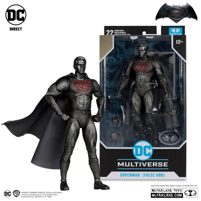 ของเล่นโมเดลฟิกเกอร์ข้อต่อขนาด 7 นิ้ว McFarlane DC BVS Superman Platinum Edition ใหม่เอี่ยม มีในสต็อ