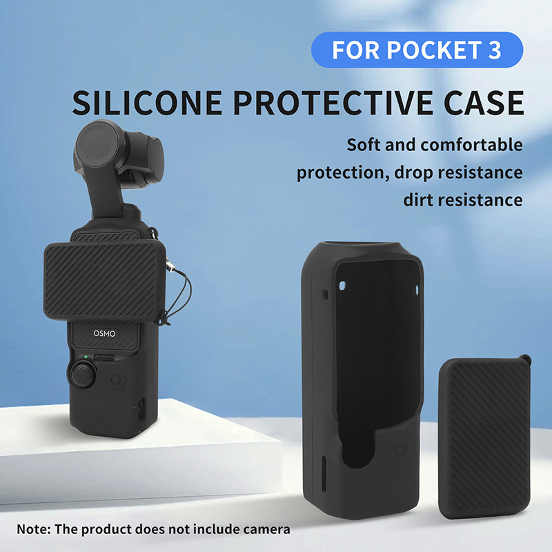สําหรับ DJI Osmo Pocket 3 เคสซิลิโคนกระเป๋า 3 เลนส์ซิลิโคนป้องกันกรณี Pan Tilt กล้อง Anti Drop Case อุปกรณ์เสริม