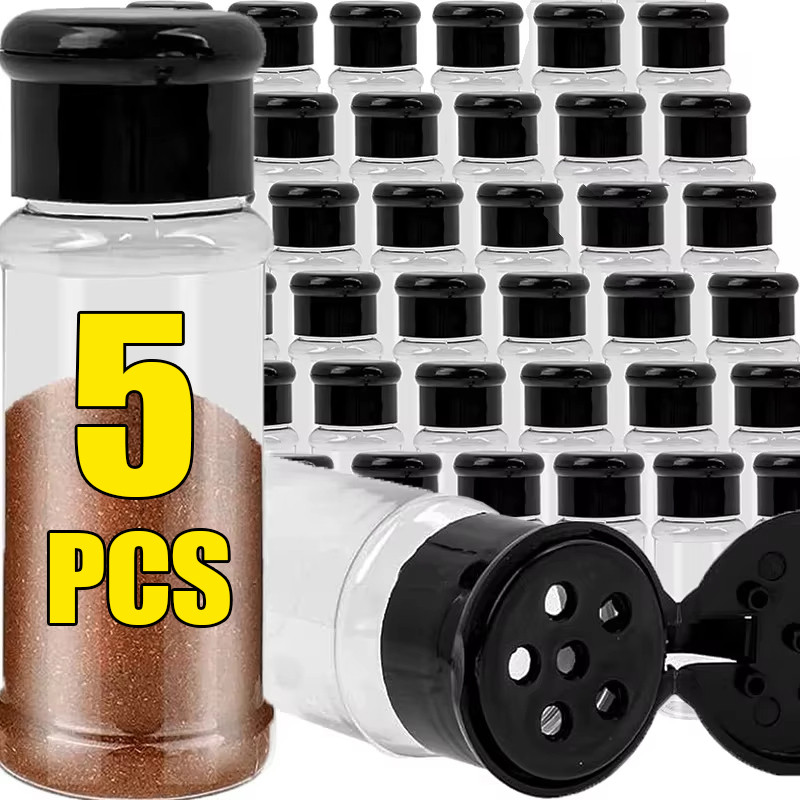 ขวดเครื่องปั่นปรุงรสเครื่องเทศแบบพกพา-ภาชนะพลาสติกเปล่า แกดเจ็ต ครัว-ขวดพริกไทยเกลือน้ําตาลบาร์บีคิวเครื่องปรุงรสตู้