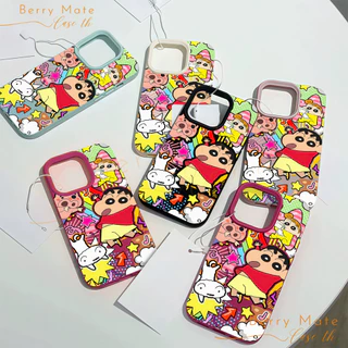ส่งจากไทย เคสไอโฟน15 การ์ตูนชินจัง เคสลายลิ้นจี่ใช้กับIPhone11 12 13 14 15 16 Pro PROMAX 7/8PLUS X/XR/XS/XSMAX กันกระแทก