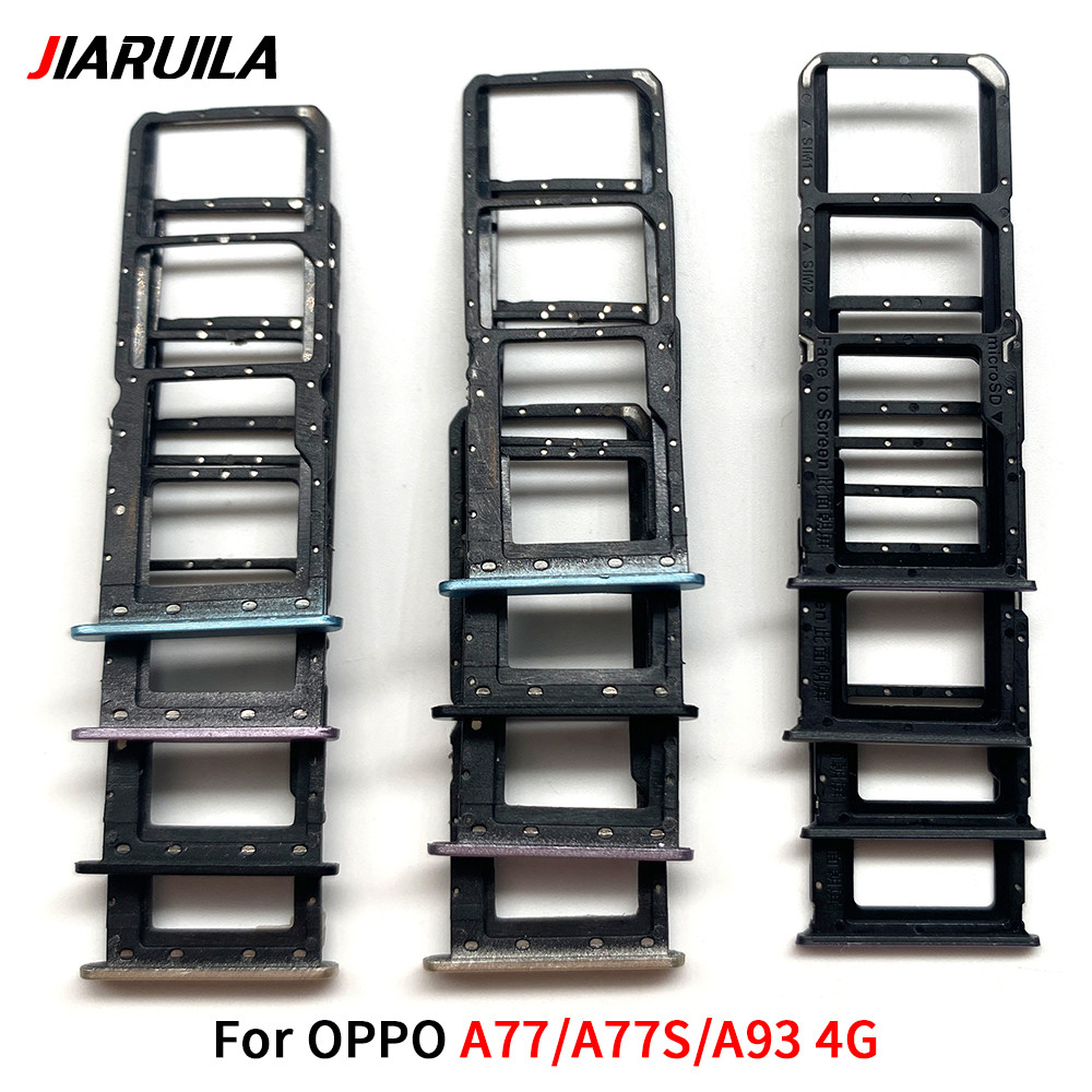 สําหรับOppo A77 A77S A93 4GถาดซิมSDช่องเสียบการ์ดผู้ถือเปลี่ยนชิ้นส่วน