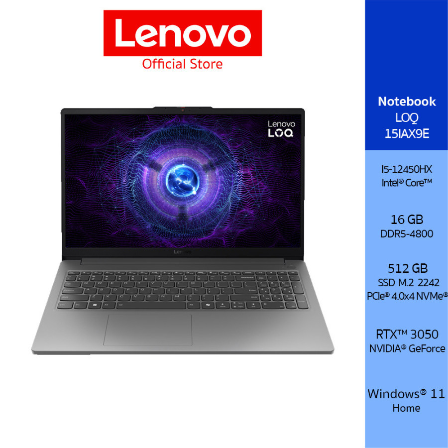 LENOVO LOQ 15IAX9E(83LK002NTA)NOTEBOOK INTEL I5-12450HX NVIDIA GEFORCE RTX 3050