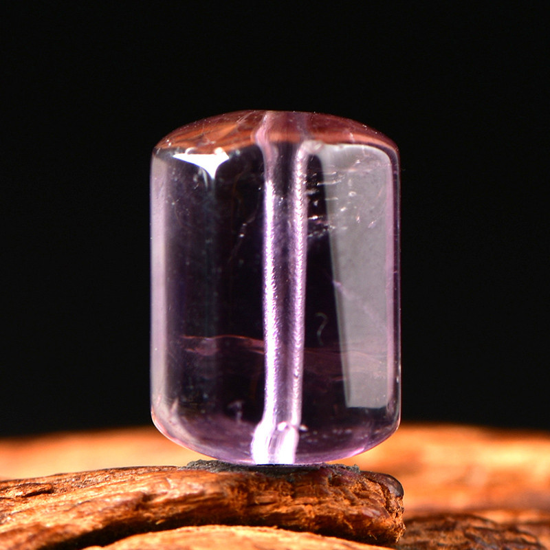 5A ธรรมชาติ Amethyst Pillar Barrel ลูกปัดเดี่ยว DIY ลูกปัดคริสตัลทําด้วยมือเครื่องประดับทํา