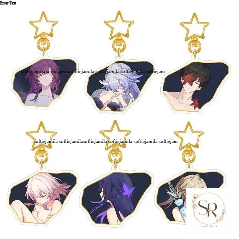 พวงกุญแจอนิเมะ honkai Star Rail 6 ซม.พวงกุญแจผู้ชาย Kafka heeko แชมพู Jing Yuan สําหรับผู้หญิง พวงกุ