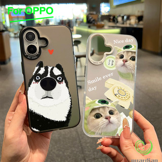 สำหรับ เคสโทรศัพท์ OPPO A3 A3X A60 5G A9 A18 แมวสวมหมวกกบ A38 A15 A15s A60 A35 A17 A17K A79 5G OPPOA57 4G A55 A77
