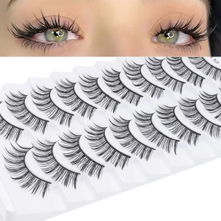 7TILOYSHOP ขนตาปลอม, Handmade Cruelty-free Faux Mink Lash, แฟชั่นผู้หญิง Natrual ยาวเต็มแถบขนตาปลอมขนตาขนตา