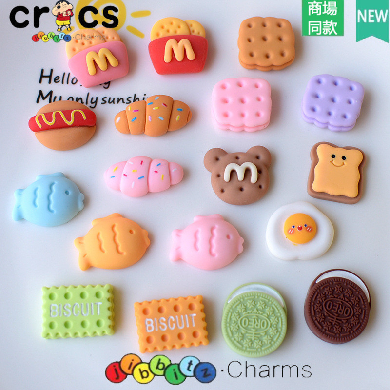 Jibbitz Crocs จิ๊บบิท ติดรองเท้า Chips ของแทั Jibbitz Crocs เกาหลี