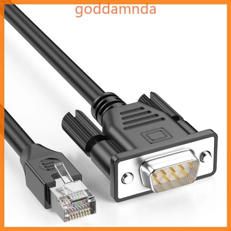 Godd RJ45 8P8C Ethernet to DB9 RS232 ควบคุมสาย Serial Port Extension Wire Line