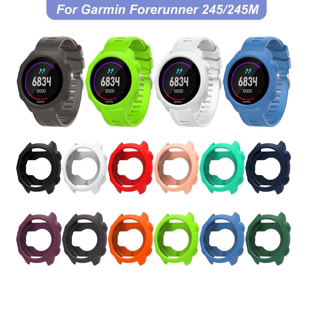 Garmin Forerunner 245 / 245M สมาร์ทนาฬิกาซิลิโคนกรณีป้องกันกรณีกันชนอุปกรณ์เสริมกรณี