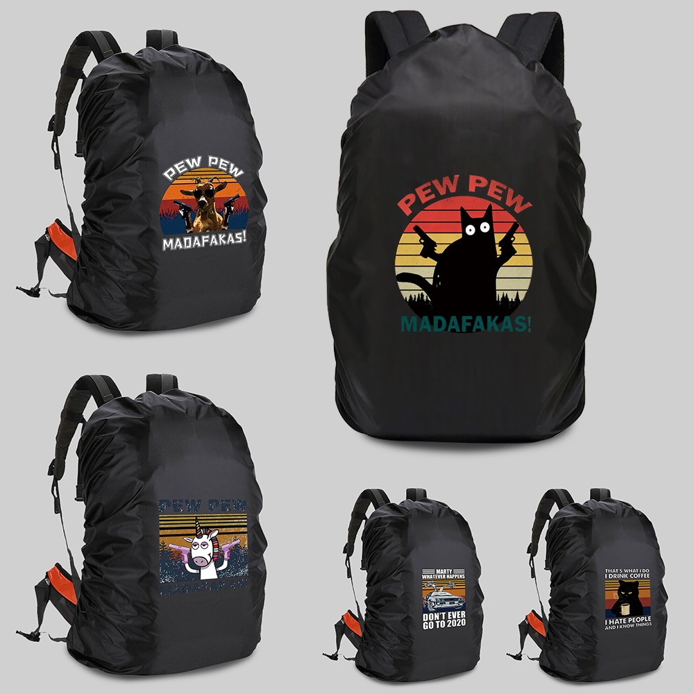 ฝาครอบกันน้ำกระเป๋าเป้ 20-70 L ตั้งแคมป์ฝุ่นกันน้ำปีนกลางแจ้งแบบพกพาสะดวกถุงกีฬาท่องเ ที่ยวครอบคลุมรูปแบบ Pew