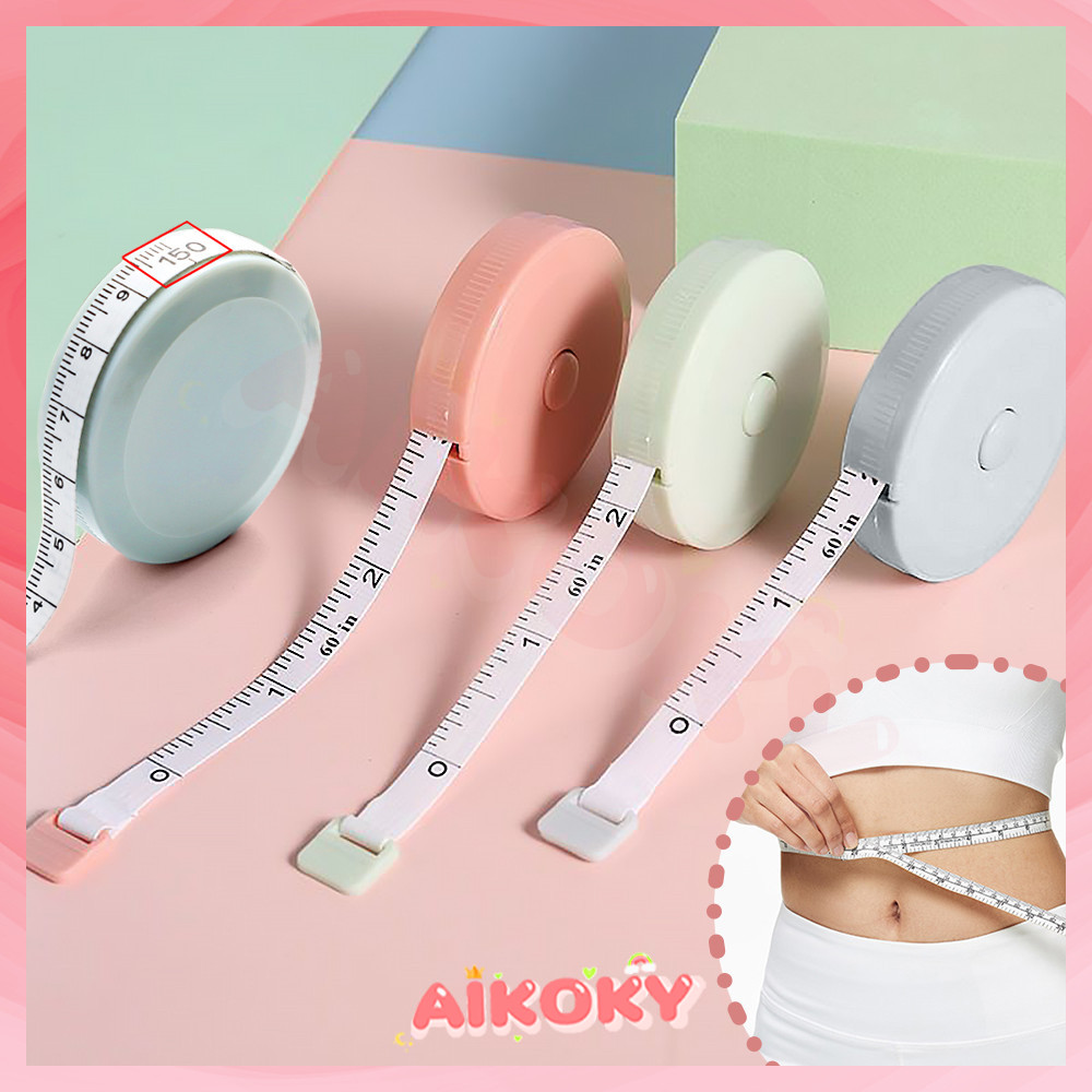 AIKOKY ตลับเมตร สายวัดเอว สายวัดตัว มินิมอล น่ารัก พวงกุญแจสายวัด สายวัดแบบพกพา