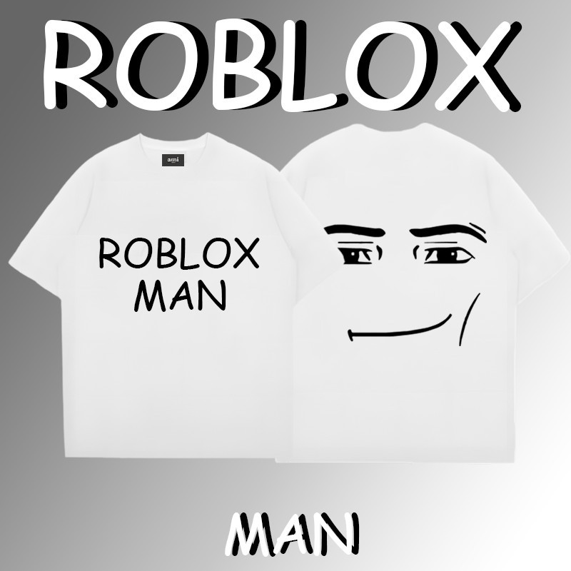 [TOYOO] ใหม่ Unisex เสื้อยืด พิมพ์ลาย Roblox Man Face Game สําหรับผู้ชาย T-shirt เป็นกลาง