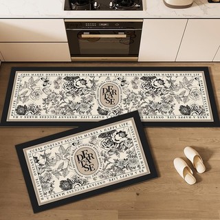 （พรม 2 ผืน）พรมเช็ดเท้า 40x120+40x60cm พรมห้องครัว พรมกันลื่น พรมปูพื้น พรมในครัว พรมครัว
