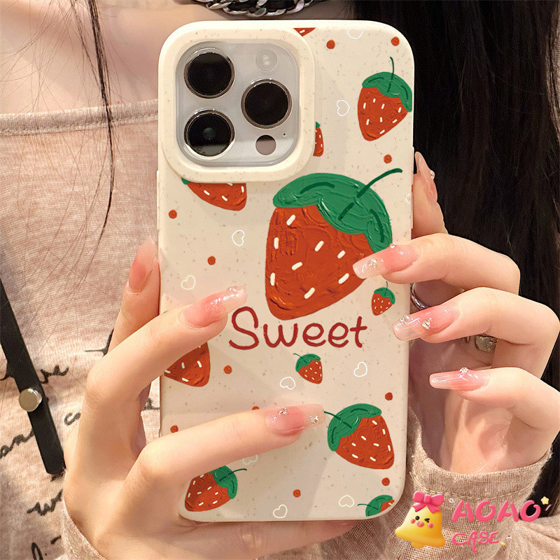 มะเขือเทศสตรอเบอร์รี่สดสดหวาน เคสiPhone 16 11 13 15 14 12 Pro Max XR 7Plus 7 16 15 6s 8 6 Plus X XS MAX SE 2020
