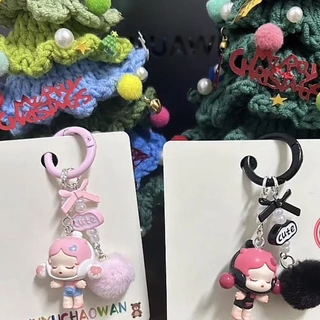 ของแท้ POPBEAN SP ฤดูใบไม้ร่วงฤดูหนาว Fur Ball จี้โซ่โทรศัพท์มือถือน่ารักของขวัญกระเป๋าจี้