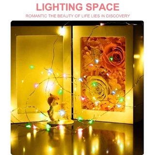 2m 5M 10M ไฟ LED String 10M 5M วันวาเลนไทน์ ลวดเงิน Fairy ไฟบ้านคริสต์มาสงานแต่งงาน Decor โดย 3 * AA แบตเตอรี่ดําเนินการ
