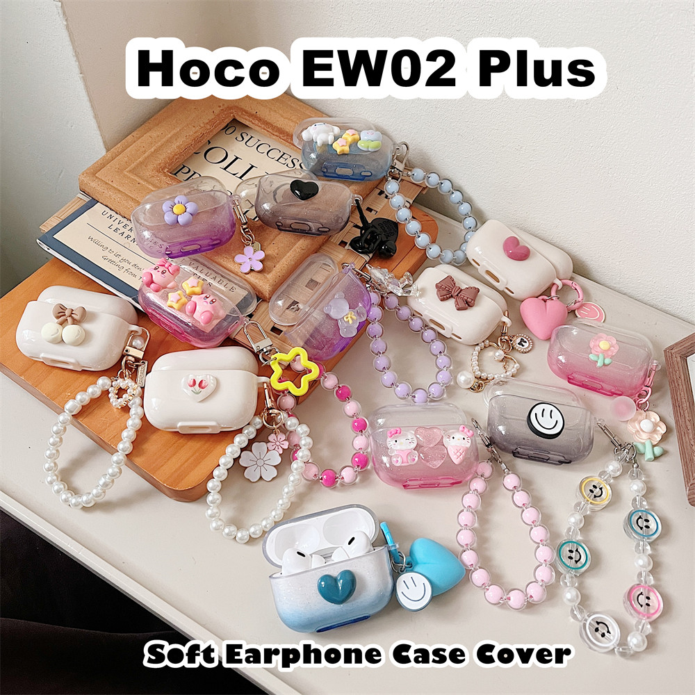 สําหรับ Hoco EW02 Plus Case Casing Soft Silicone DIY Solid Headphone Case Cover