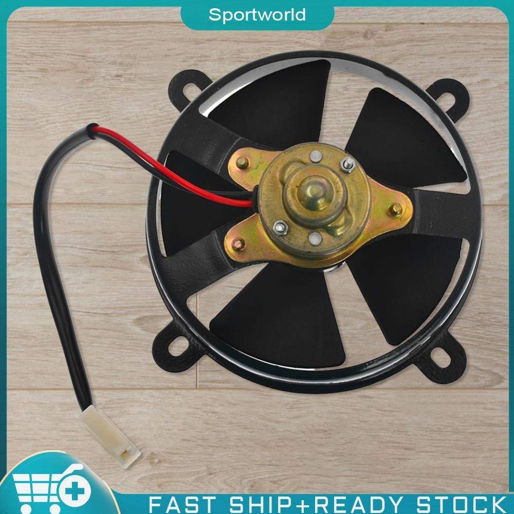 Sportworldin Stock 6 นิ้ว 12V หม้อน้ําเครื่องยนต์พัดลมระบายความร้อนรถจักรยานยนต์สําหรับ 150cc 200cc Quad Dirt Bike
