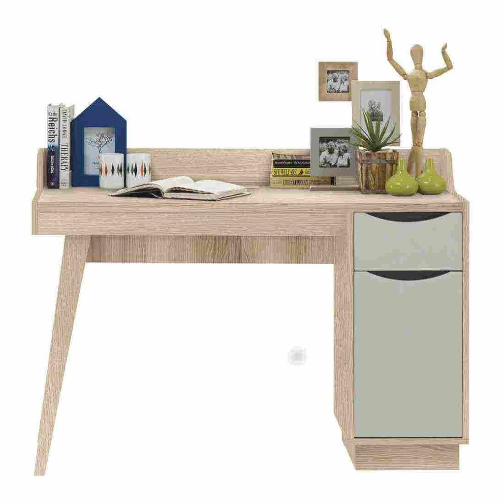 Koncept Furniture โต๊ะทำงาน รุ่น Backus สีไม้อ่อน (120x59x85 ซม.)  แบรนด์ KONCEPT FURNITURE