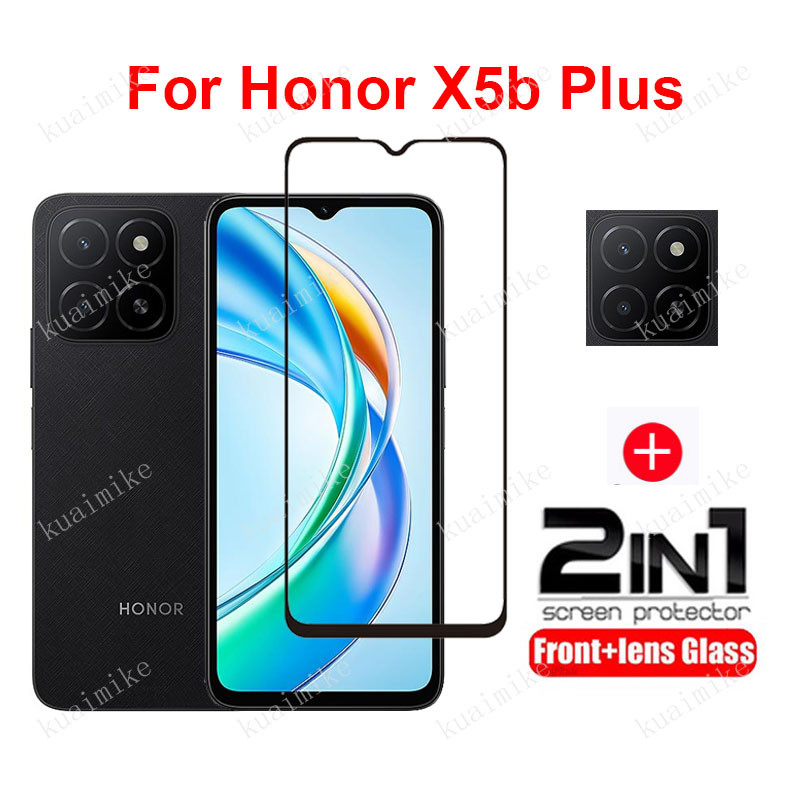 2-in-1 ฟิล์ม Honor X5b Plus ฟิล์มกระจก HD ฟิมล์กระจก Honor X9c X7c X7b X9b X8b X5 Plus X9a X8a X7a X