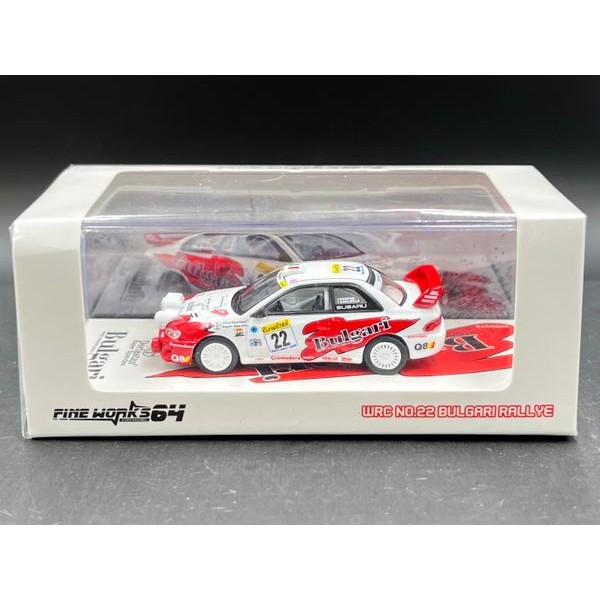 Fine works64 1/64  SUBARU WRC diecast model. : White #22
