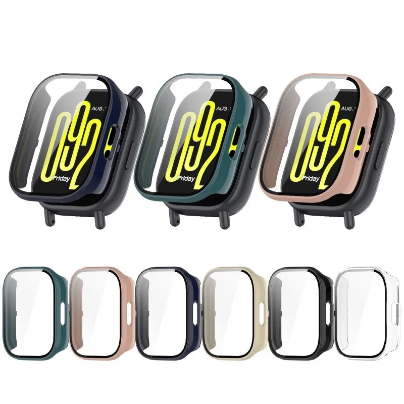 Redmi Watch 6 5 4 3 Active lite Band2 Xiaomi Smart Band 8 Active เคส casing Protective Cover hard PC case Full coverage case ฟิล์มป้องกันแก้ว