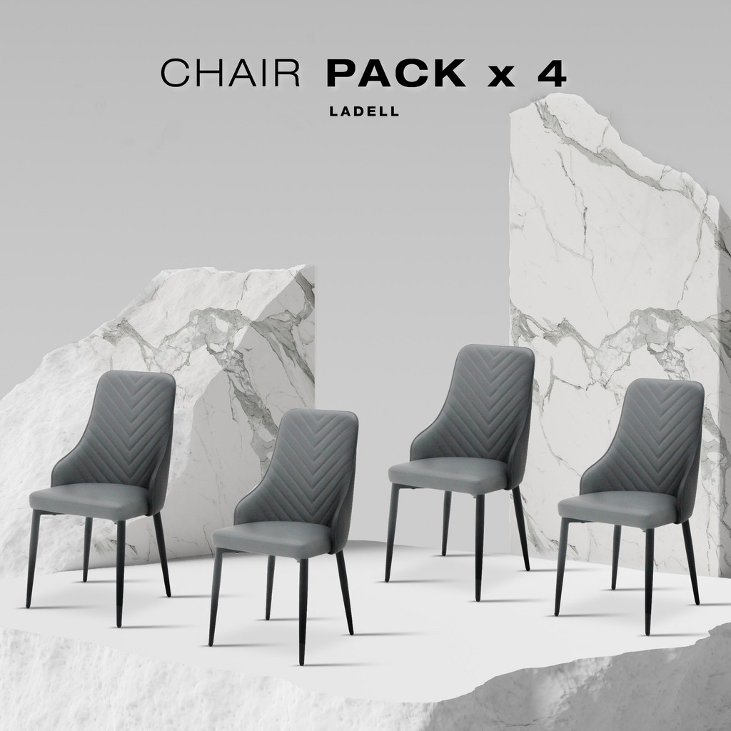 SB Design Square CHAIR PACK รุ่น LADELL สีเทา  แบรนด์ STONE GALLERIA