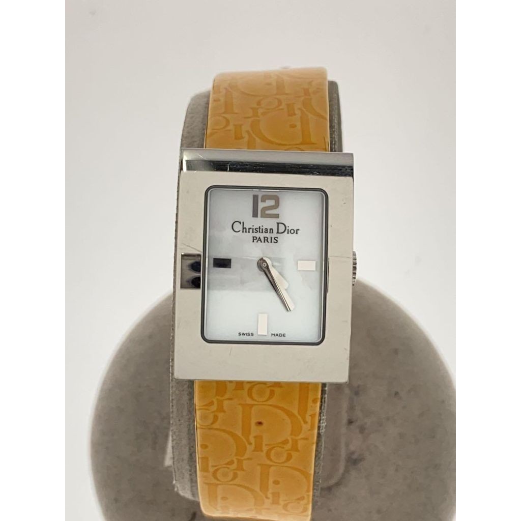 Christian Dior Womens Watch Analog -- White Yellow D78-109 Trotter Direct from Japan Secondhand