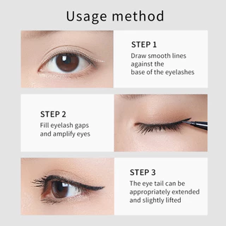 Zeesea อายไลเนอร์ติดทนนานสีดํา 10H กันน้ําอายไลเนอร์ติดทนนาน Highly Pigmented Eye แต่งหน้า Sweatproof Quick-Dry No-Smudge สีดําที่มีสีสัน Liquid แสตมป์ดินสอ