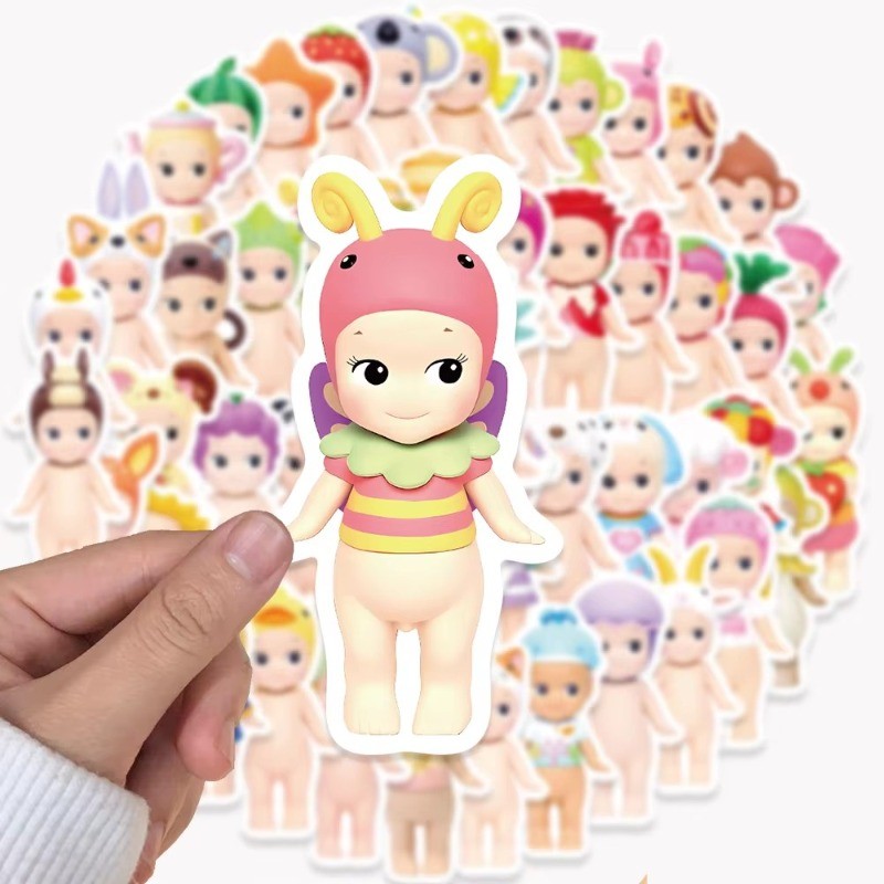 100 ชิ้น Sonny Angel Healing ตุ๊กตาสติกเกอร์ Graffiti Baby Decal รถ Trunk ถ้วยน้ํา Kawaii กันน้ําเด็กของขวัญวันเกิดของเล่น