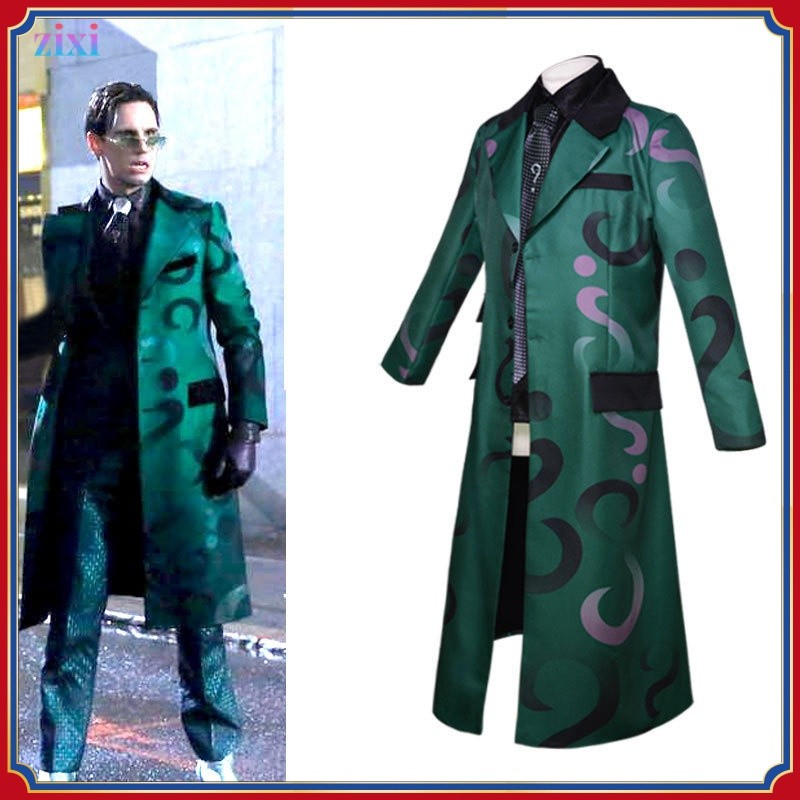 Gotan Smart Five Riddler Riddler คอสเพลย์ Trench Coat ฮาโลวีน Cos เสื้อผ้า