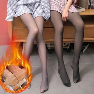 เอวสูง Thicken ความร้อน Tights ผู้หญิงผิวฤดูหนาวความร้อนขนแกะเรียงราย Pantyhose แฟชั่นสบายๆ Super Elastic สีดํา Slim ความร้อนกางเกงขายาว