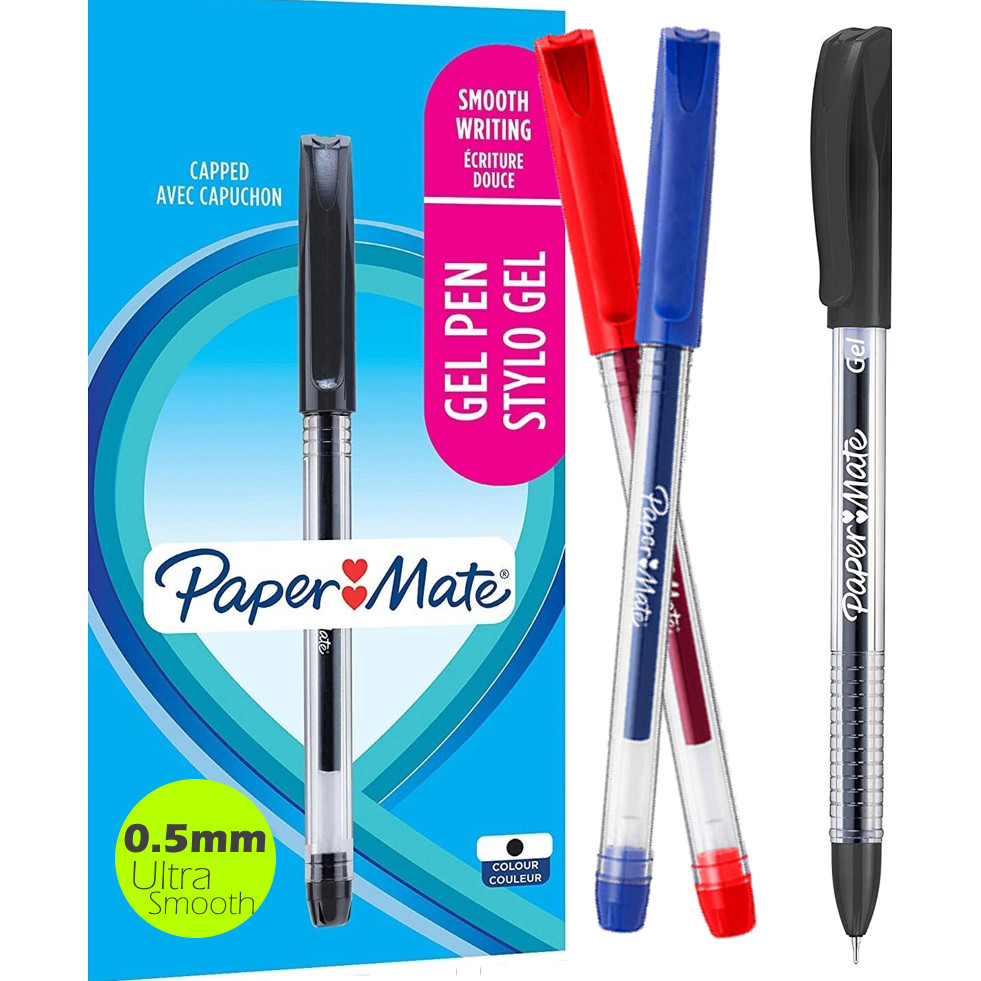 Papermate Jiffy Gel Fine Ballpoint Pen (แพ็ค 4 ชิ้น)