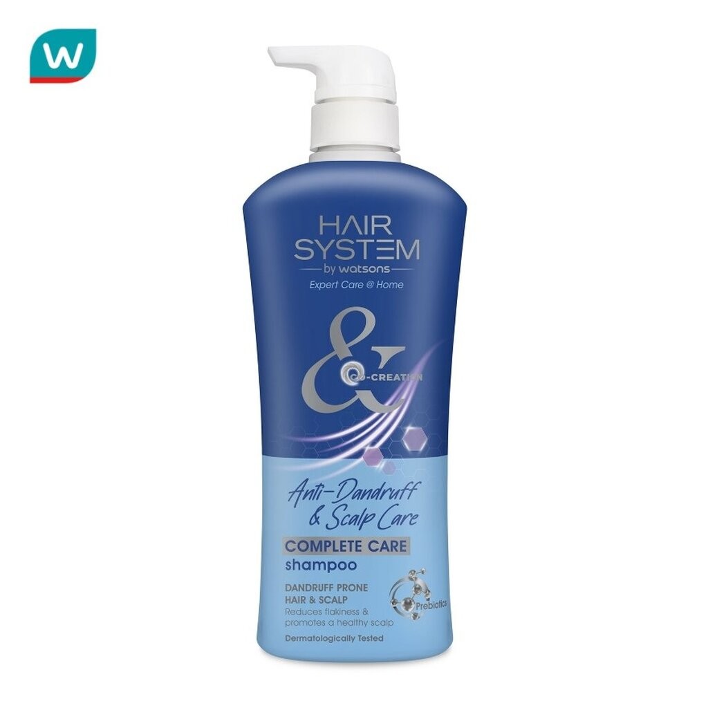 Hair System by Watsons แฮร์ ซิสเตม บาย วัตสัน แอนตี้-แดนดรัฟ แอนด์ สแคลพ์ แคร์ คอมพลีท แคร์ แชมพู 500มล