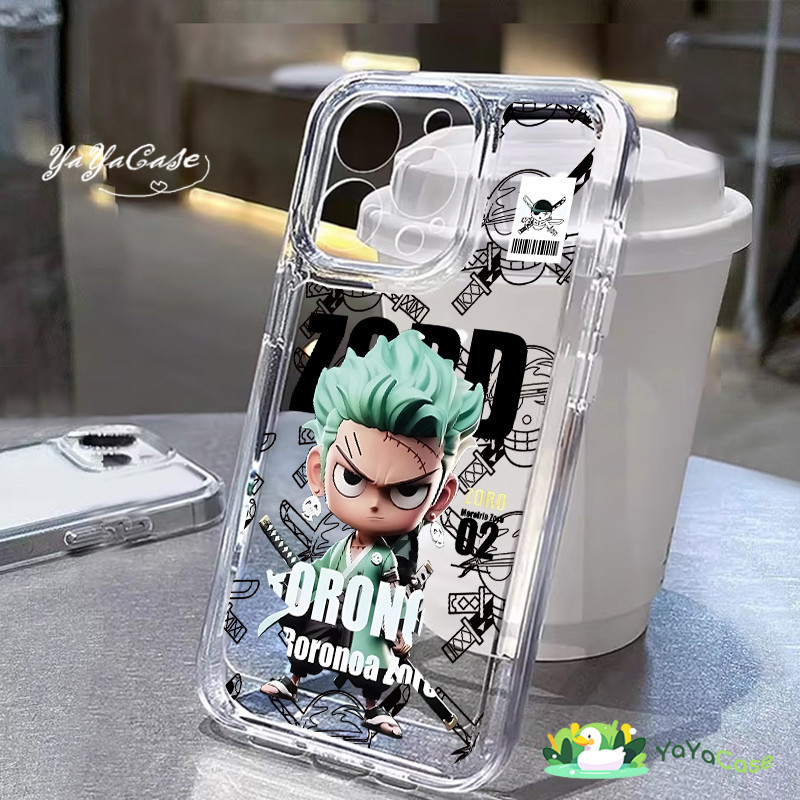 สำหรับ iPhone11 16 13 Case For เคสไอโฟน15 14 12 PRO MAX 7 8 PLUS X XR XS MAX Cute Zoro TPU กรณีโทรศัพท์ซิลิโคนใสหรูหรา