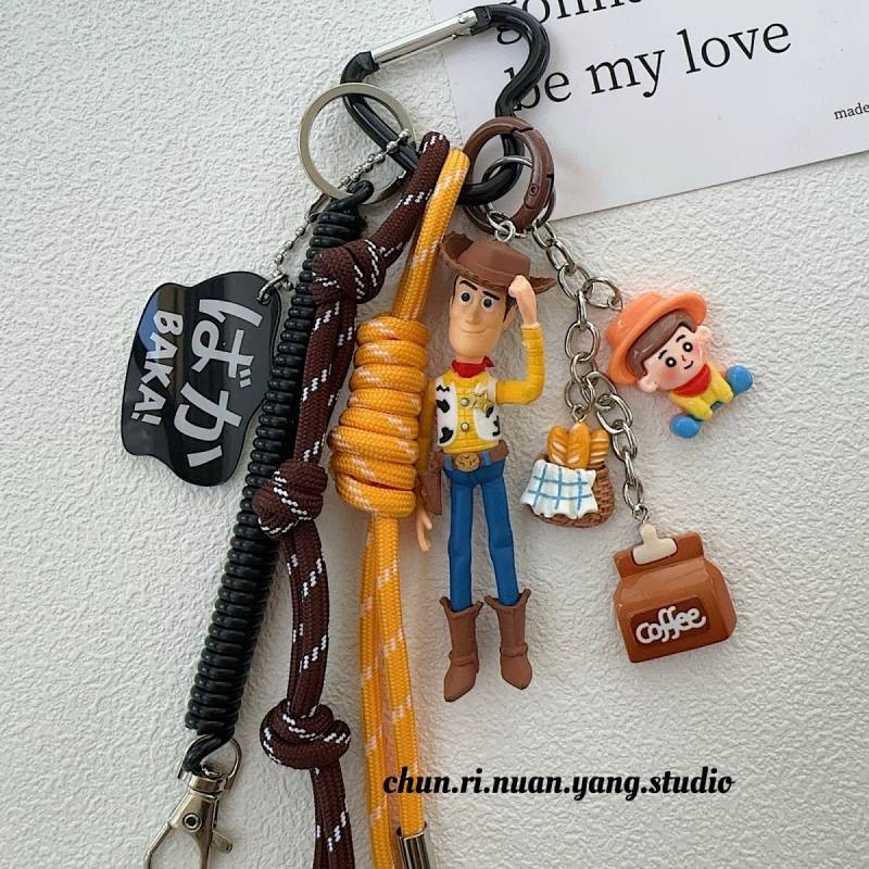 Original Ins Hudi Basguang Year Miu Series Car Keychain Handbag Pendant Woven Lanyard Gift o6CO