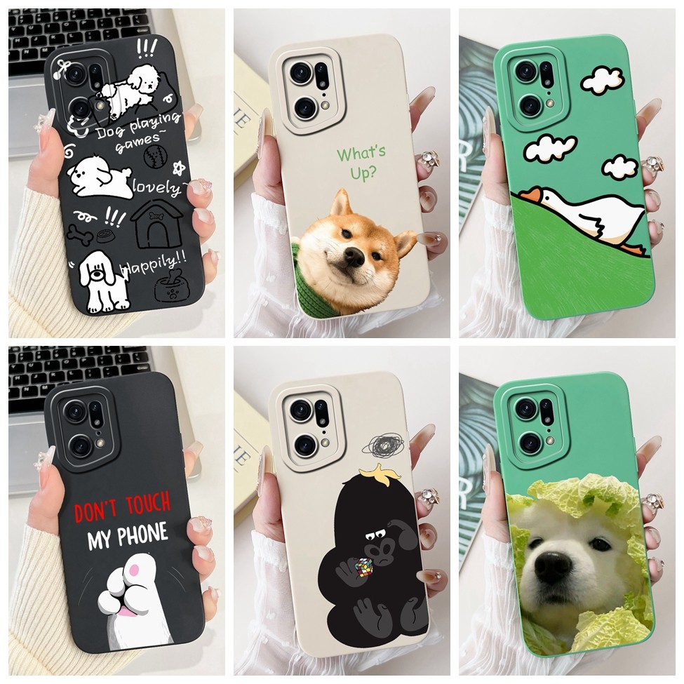 Oppo Find X5Pro เคสโทรศัพท์ PFEM10 CPH2305 PFFM20 ฝาครอบ Oppo ค้นหา X5 Pro กรณีความงามแฟชั่นแมวน่ารั