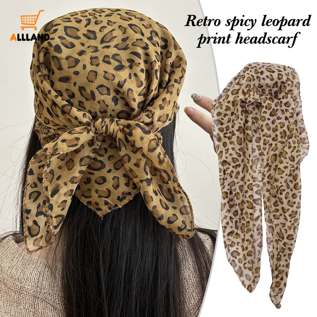 New Retro Spice Leopard Headscarf - ผ้าพันคอผู้หญิง Elagant อินเทรนด์ - ของขวัญวันเกิดที่สร้างสรรค์สําหรับแฟน