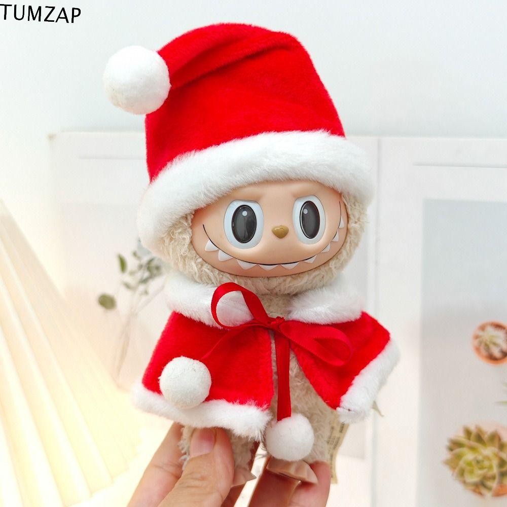 Tumzap Labubu ชุดตุ๊กตาผ้าทําด้วยมือ Labubu Time เสื้อผ้า, ตุ๊กตาตุ๊กตาชุดของเล่นแต่งตัวเปลี่ยน Mini Labubu จี้ตุ๊กตาอุปกรณ์เสริมสําหรับ 17 ซม. Labubu