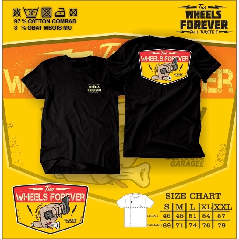 KAOS.IDN - TWO WHEELS FOREVER T-SHIRT 2-STROK T-SHIRT 4 STROKE T-SHIRT AUTOMOTIVE T-SHIRT