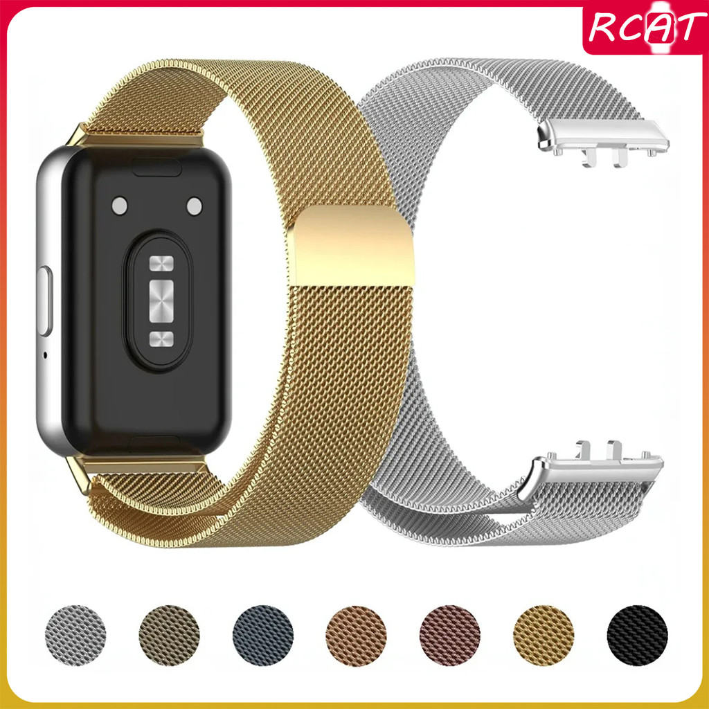 สายรัด Milanese Loop สำหรับ Samsung Galaxy Fit 3 อุปกรณ์เสริม smartwatch สแตนเลสสตีลสายโลหะแม่เหล็กสำหรับ Samsung Fit 3