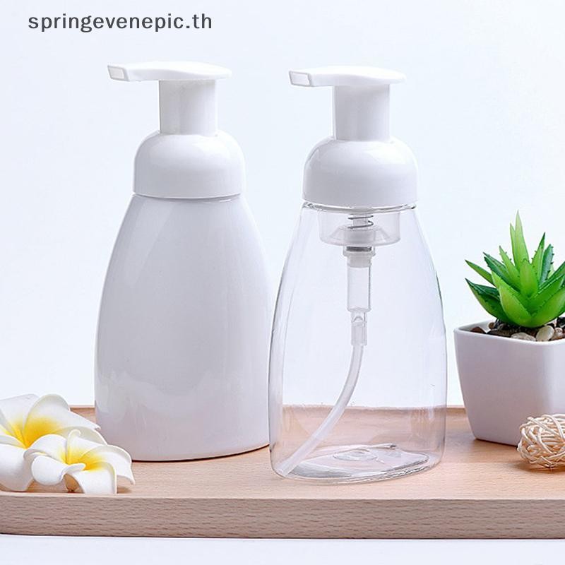 Springevenepic 300ml ขวดพลาสติกขวดปั๊มโฟมขวดทําความสะอาดเจลทําความสะอาดมือแชมพูตู้ทําสบู่ขวดของเหลวใหม่
