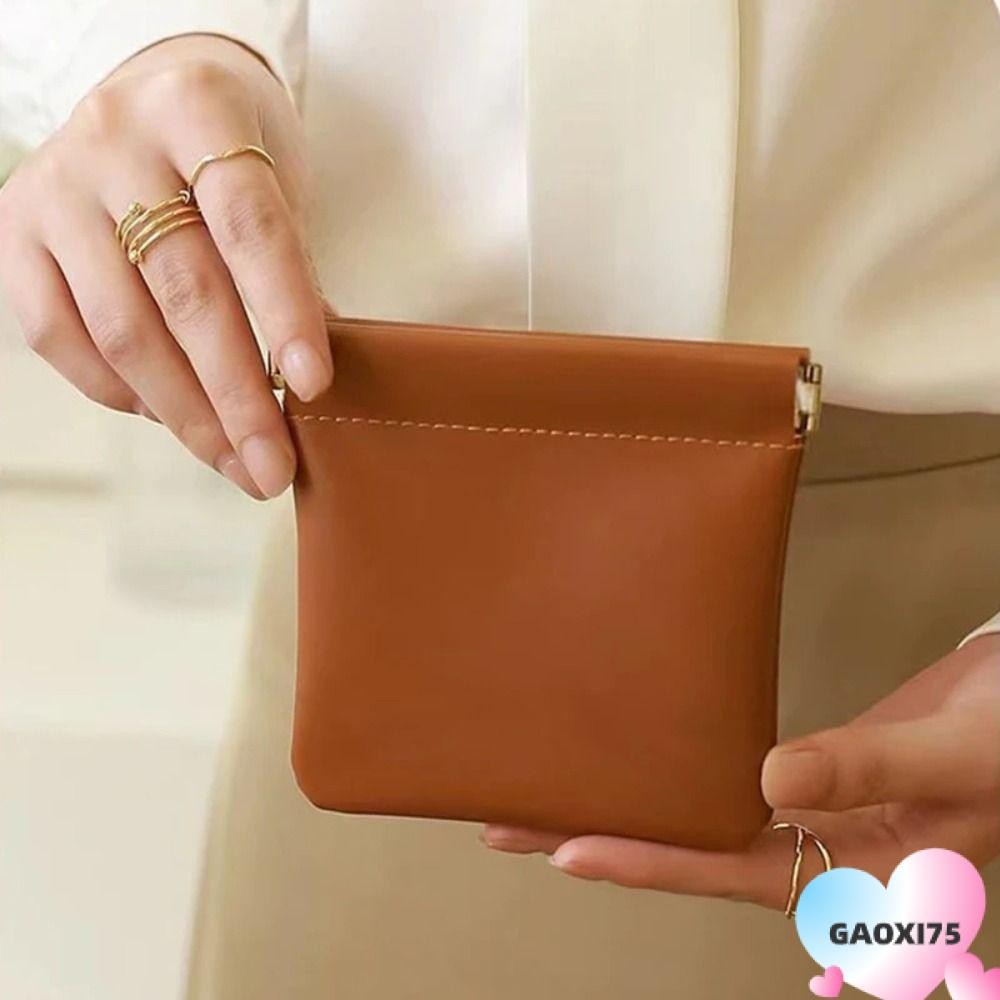 Gaoxi75 กระเป๋าแต่งหน้าลิปสติก, Mini Simple Cosmetic Organizer Pouch, Fashion Portable Travel PU Storage Bag Women Girls