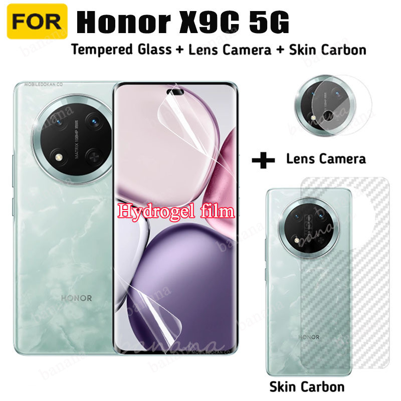 3 IN 1 Honor X9C 5G Hydrogel Soft Film สําหรับ Honor X9B X9A Honor 200 Pro ป้องกันหน้าจอเลนส์กล้องแก้วและฟิล์มด้านหลัง