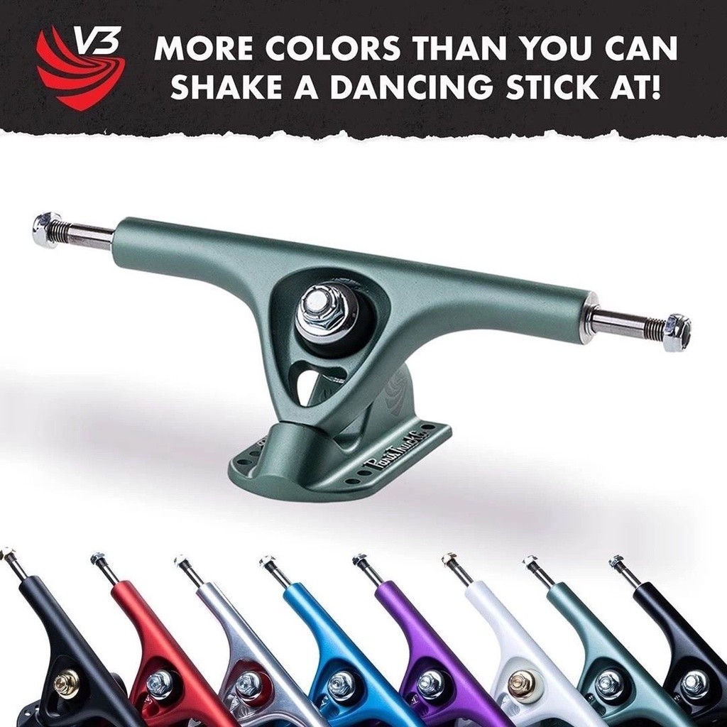 Paris Bridge สไตล์ใหม่ V3 อเมริกันนําเข้า Professional P สเก็ตบอร์ด Longboard Bracket ดอกไม้ธรรมดา DC 180MM50° – โปรปัง