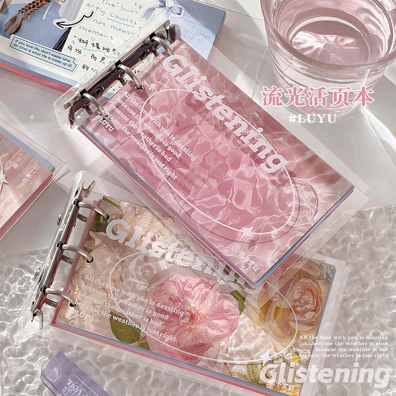 100 ชิ้น Creative Gradient Ripple สมุดโน๊ตหลวมขนาดใหญ่ความจุกระดาษหนาเปล่าไดอารี่ DIY Journal วัสดุตกแต่ง