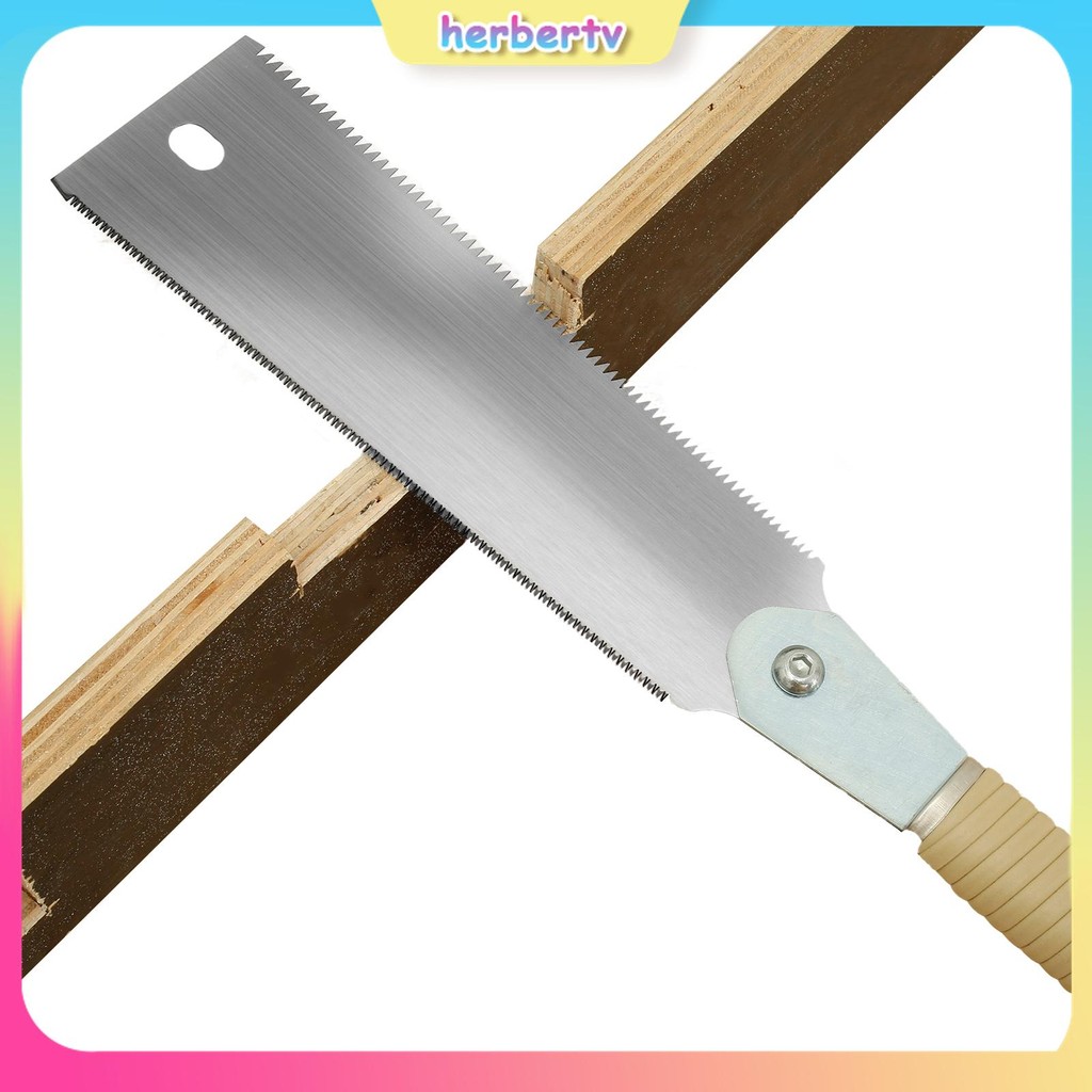 เลื่อยมือญี่ปุ่น 9.3 นิ้ว SK5 เหล็กคาร์บอนสูง Double Edged Hand Saw Incisive Hand Pull Saw 10/17 TPI